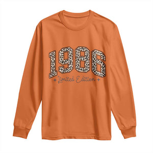 1986 Retro Birthday Long Sleeve Shirt 40 Year Old Leopard 40th Birthday Gifts For Women TS10 Orange Print Your Wear
