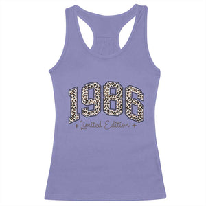 1986 Retro Birthday Racerback Tank Top 40 Year Old Leopard 40th Birthday Gifts For Women TS10 Violet Print Your Wear