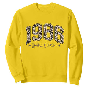 1986 Retro Birthday Sweatshirt 40 Year Old Leopard 40th Birthday Gifts For Women TS10 Daisy Print Your Wear