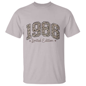 1986 Retro Birthday T Shirt 40 Year Old Leopard 40th Birthday Gifts For Women TS10 Ice Gray Print Your Wear