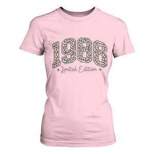 1986 Retro Birthday T Shirt For Women 40 Year Old Leopard 40th Birthday Gifts For Women TS10 Light Pink Print Your Wear