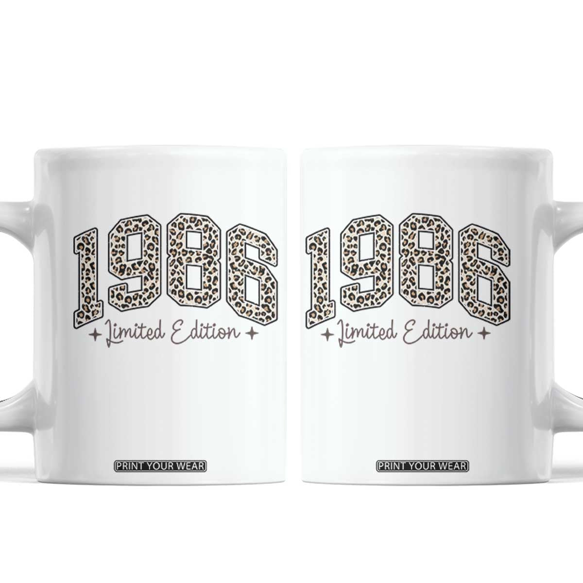 1986 Retro Birthday Coffee Mug 40 Year Old Leopard 40th Birthday Gifts For Women TS10 White Print Your Wear