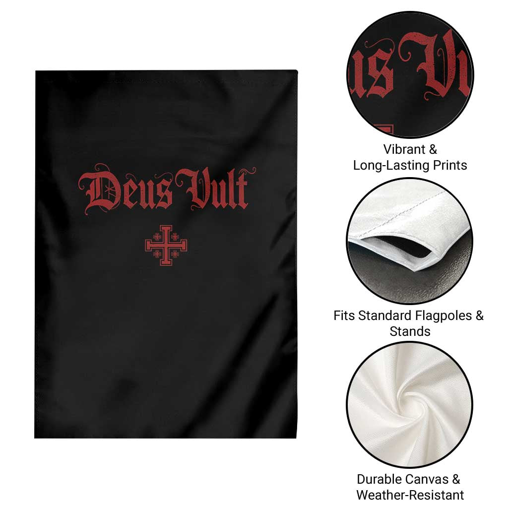 Catholic Knights Templar Cross Garden Flag Crusader Deus Vult TS10 Print Your Wear