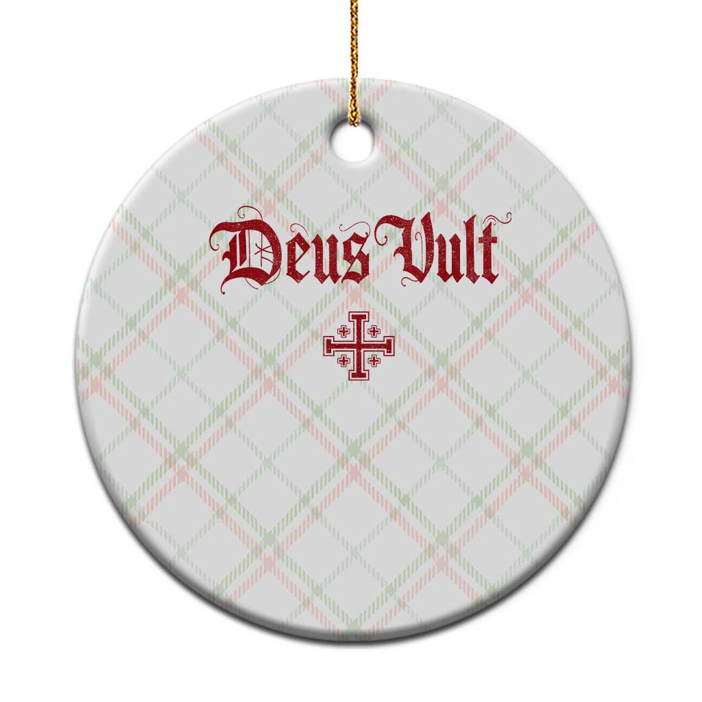 Catholic Knights Templar Cross Ceramic Ornament Crusader Deus Vult TS10 1pc Christmas Plaid Print Your Wear