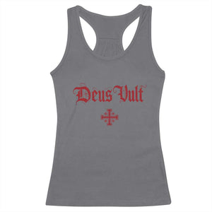 Catholic Knights Templar Cross Racerback Tank Top Crusader Deus Vult TS10 Charcoal Print Your Wear