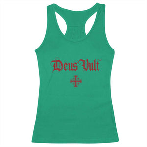 Catholic Knights Templar Cross Racerback Tank Top Crusader Deus Vult TS10 Irish Green Print Your Wear