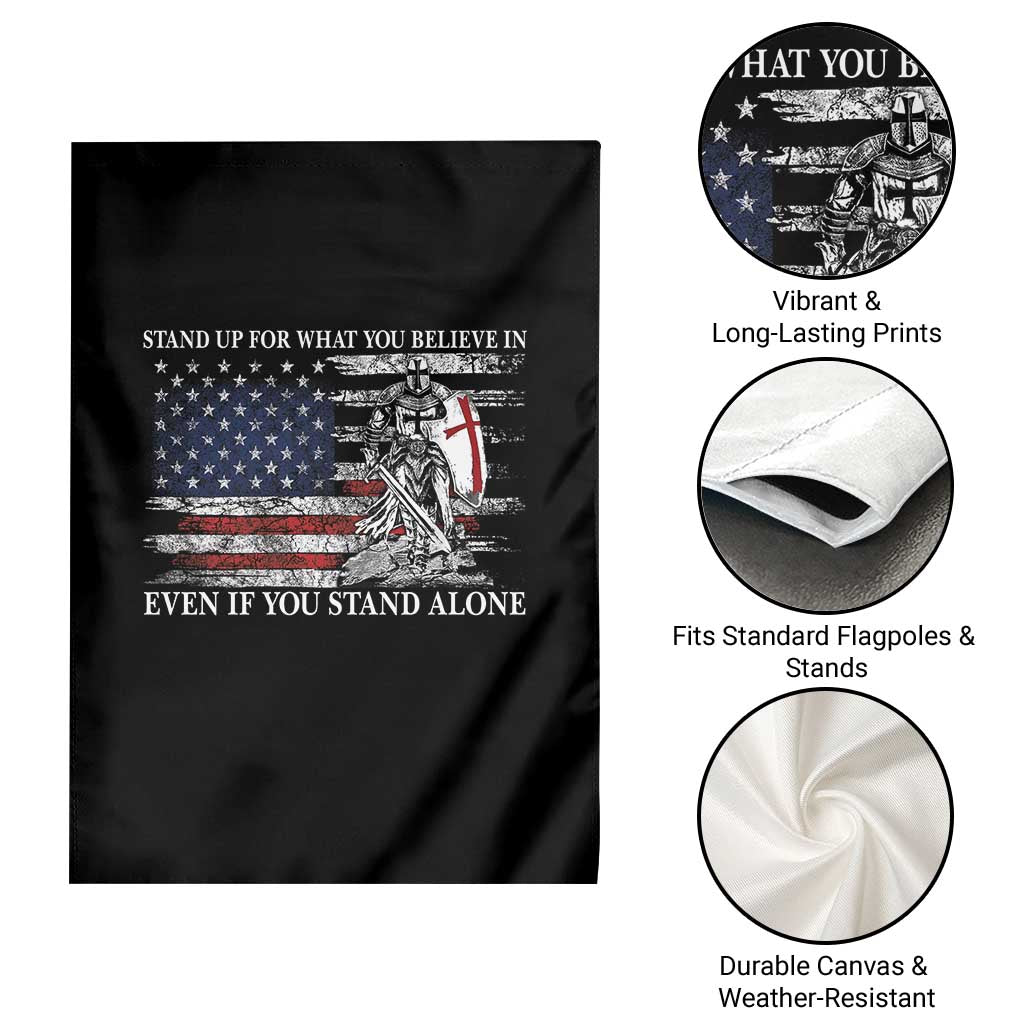 Catholic Knight Templar Garden Flag American Flag Crusader Cross TS10 Print Your Wear