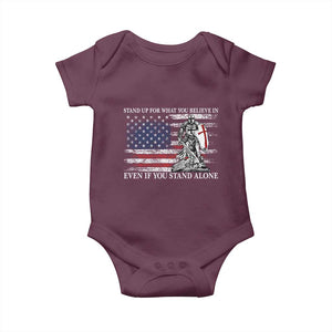 Catholic Knight Templar Baby Onesie American Flag Crusader Cross TS10 Maroon Print Your Wear