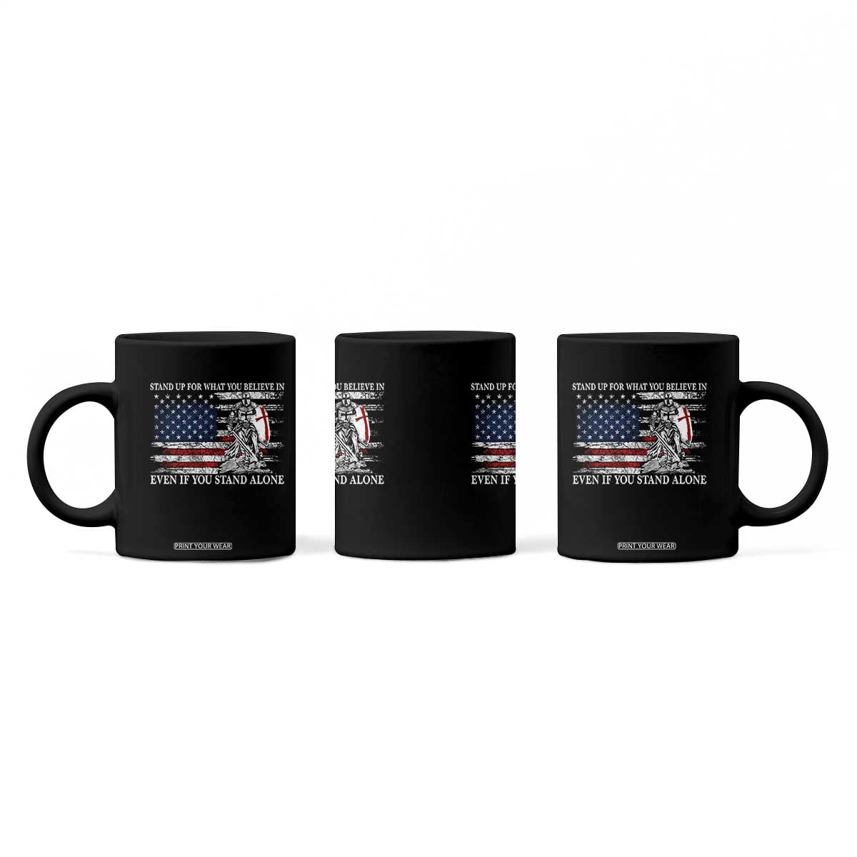 Catholic Knight Templar Coffee Mug American Flag Crusader Cross TS10 Print Your Wear