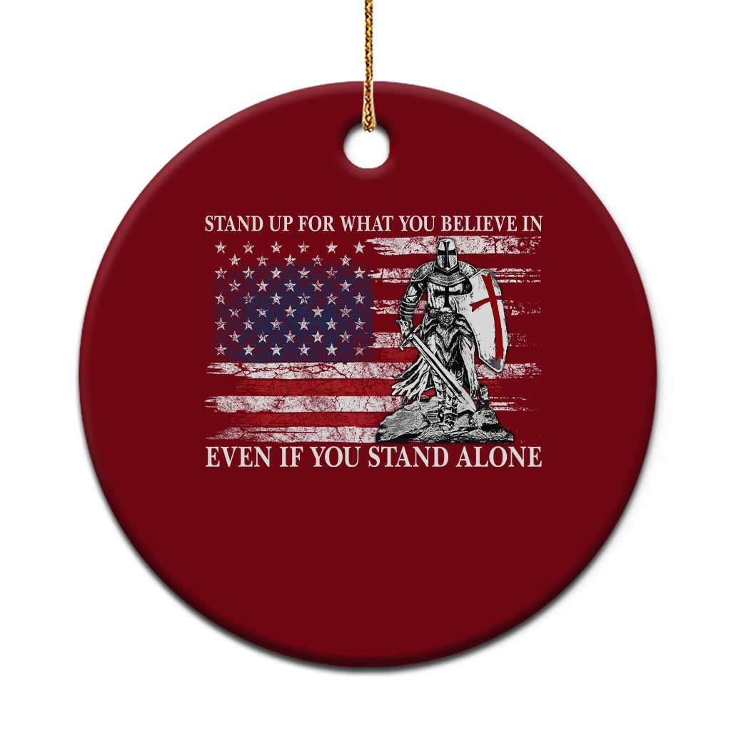 Catholic Knight Templar Ceramic Ornament American Flag Crusader Cross TS10 1pc Red Print Your Wear