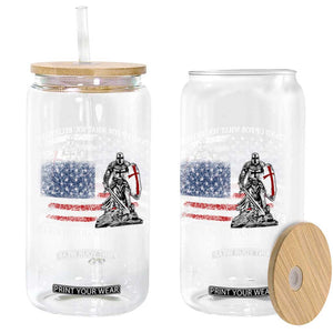Catholic Knight Templar Glass Can American Flag Crusader Cross TS10 Print Your Wear