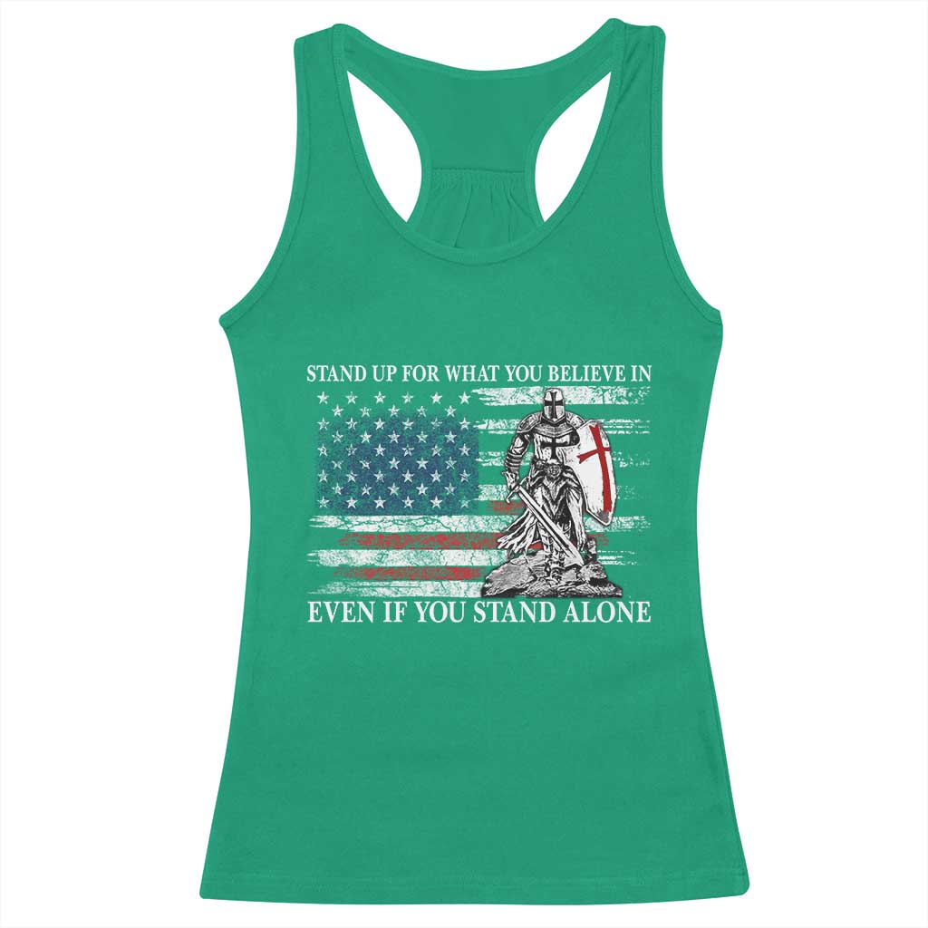 Catholic Knight Templar Racerback Tank Top American Flag Crusader Cross TS10 Irish Green Print Your Wear