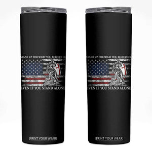 Catholic Knight Templar Skinny Tumbler American Flag Crusader Cross TS10 Black Print Your Wear