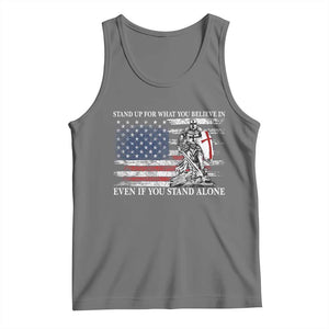 Catholic Knight Templar Tank Top American Flag Crusader Cross TS10 Black Heather Print Your Wear