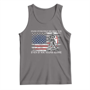 Catholic Knight Templar Tank Top American Flag Crusader Cross TS10 Deep Heather Print Your Wear