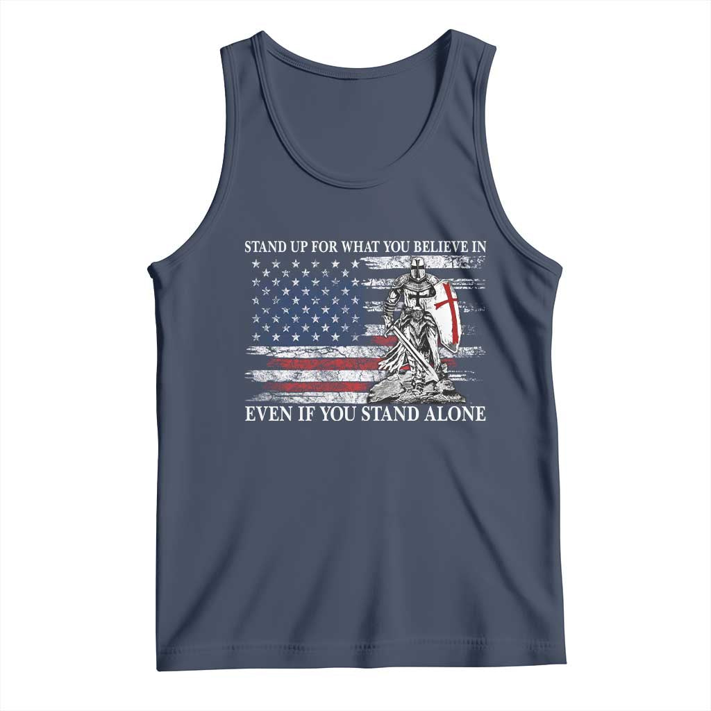 Catholic Knight Templar Tank Top American Flag Crusader Cross TS10 Navy Print Your Wear