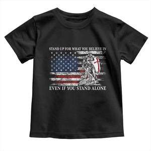 Catholic Knight Templar Toddler T Shirt American Flag Crusader Cross TS10 Black Print Your Wear