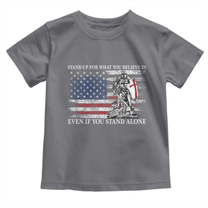 Catholic Knight Templar Toddler T Shirt American Flag Crusader Cross TS10 Charcoal Print Your Wear