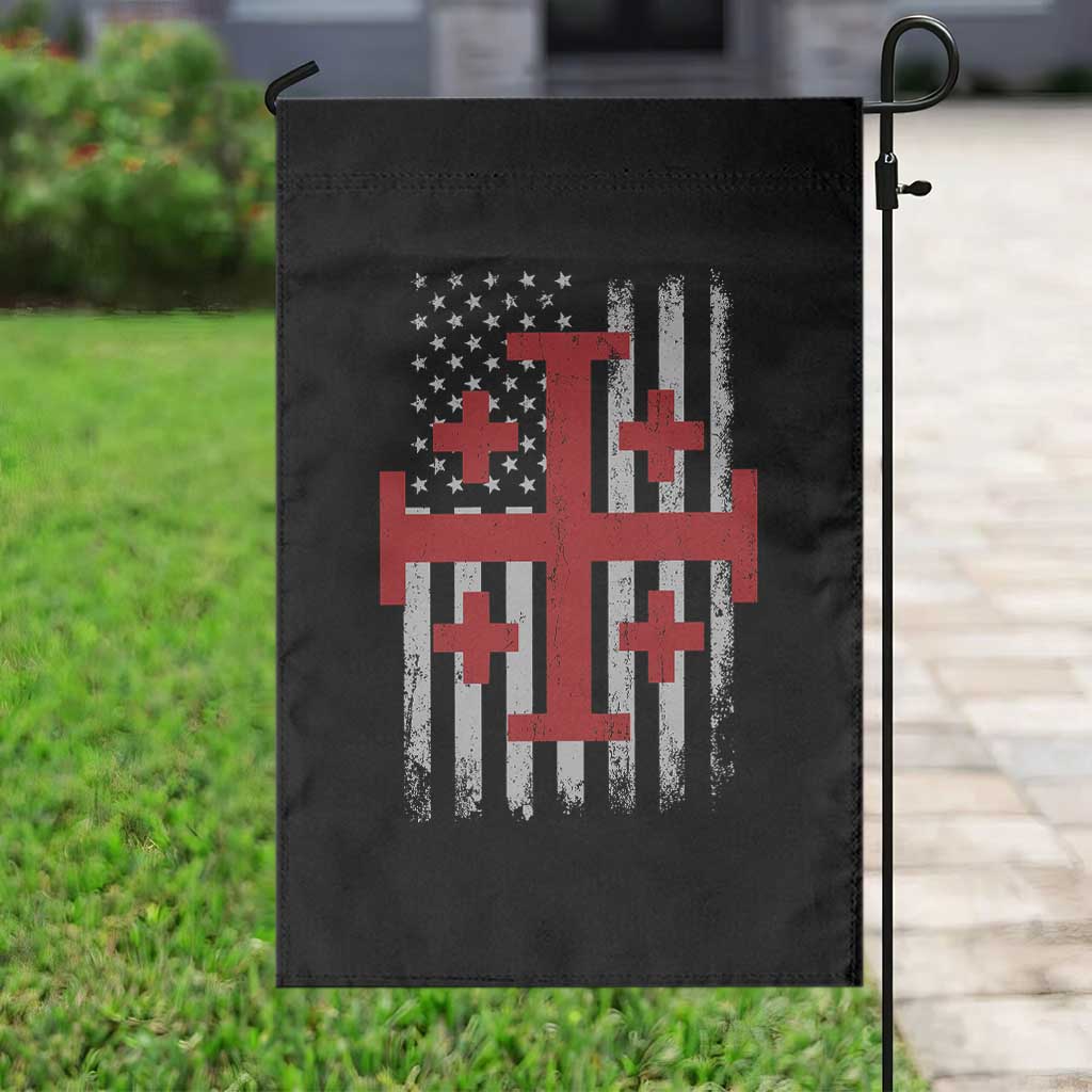 Catholic Crusader Cross Garden Flag Knight Templar Patriotic American Flag TS10 Print Your Wear