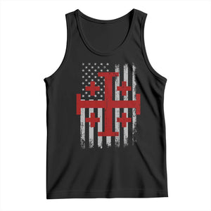 Catholic Crusader Cross Tank Top Knight Templar Patriotic American Flag TS10 Black Print Your Wear