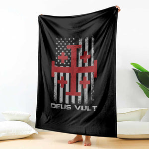 Catholic Knight Templar Crusader Cross Throw Blanket Knight Templar Patriotic American Flag TS10 Print Your Wear