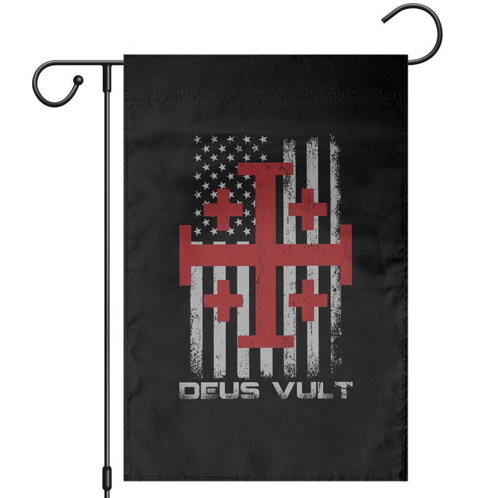 Catholic Knight Templar Crusader Cross Garden Flag Knight Templar Patriotic American Flag TS10 Black Print Your Wear