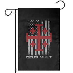 Catholic Knight Templar Crusader Cross Garden Flag Knight Templar Patriotic American Flag TS10 Black Print Your Wear