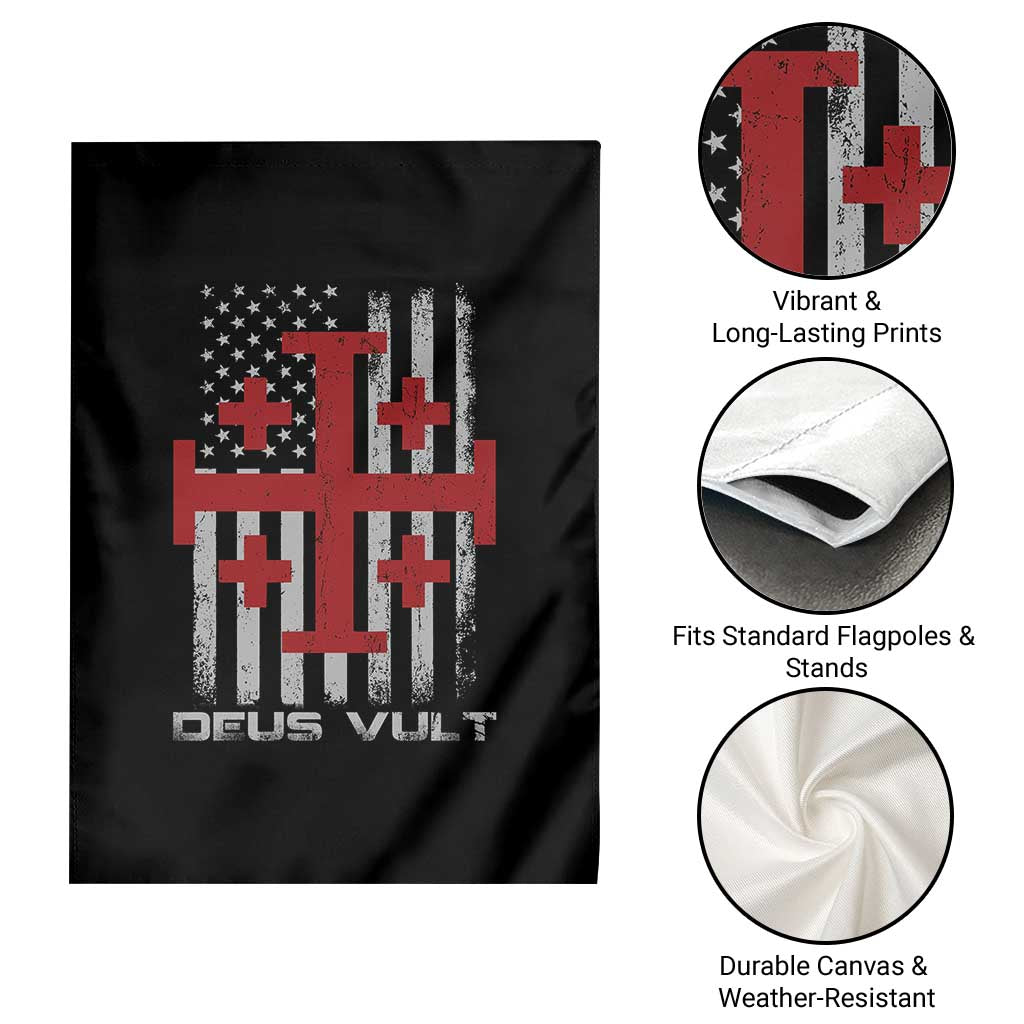 Catholic Knight Templar Crusader Cross Garden Flag Knight Templar Patriotic American Flag TS10 Print Your Wear
