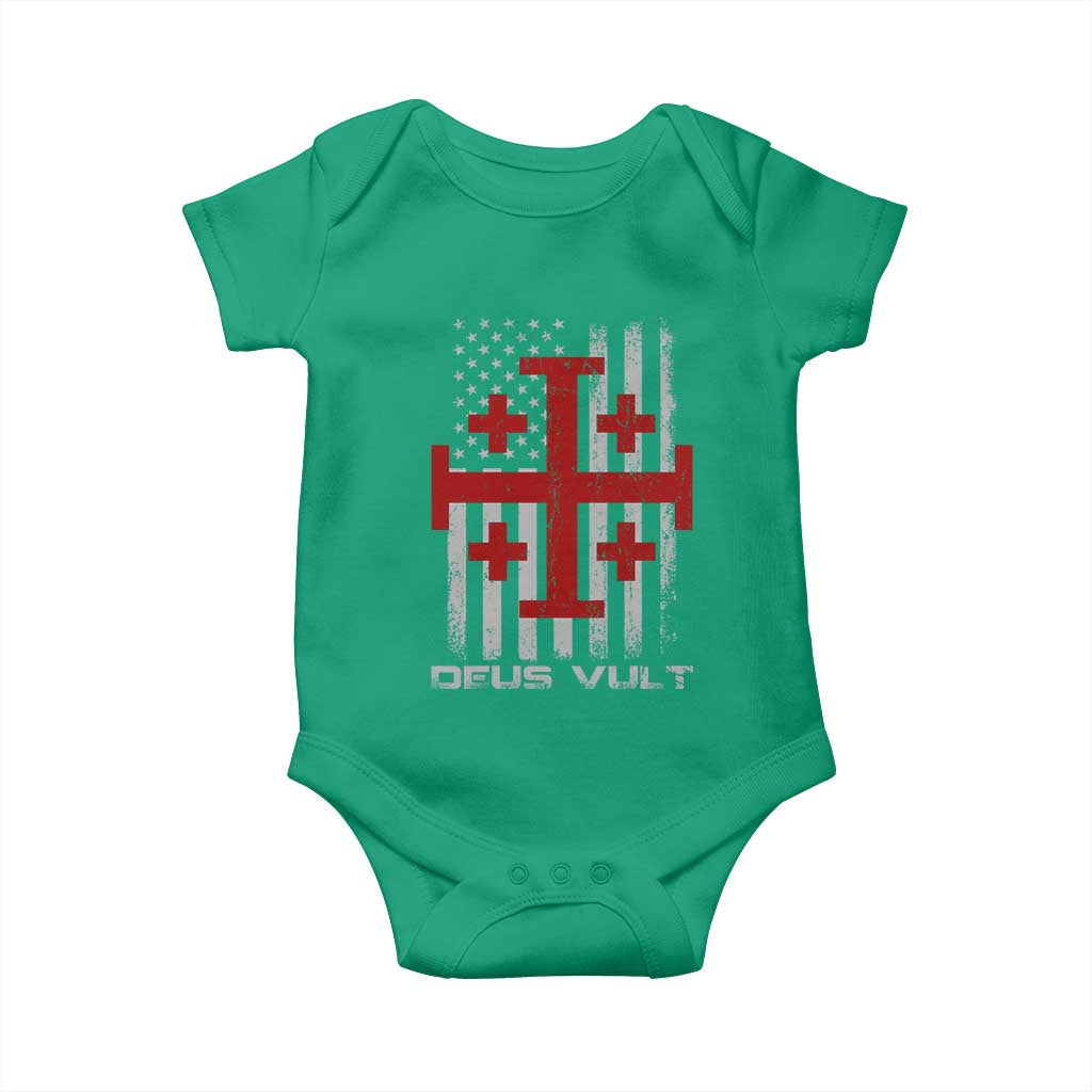 Catholic Knight Templar Crusader Cross Baby Onesie Knight Templar Patriotic American Flag TS10 Irish Green Print Your Wear