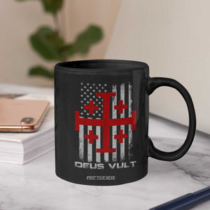 Catholic Knight Templar Crusader Cross Coffee Mug Knight Templar Patriotic American Flag TS10 Print Your Wear