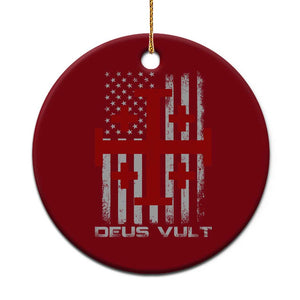 Catholic Knight Templar Crusader Cross Ceramic Ornament Knight Templar Patriotic American Flag TS10 1pc Red Print Your Wear
