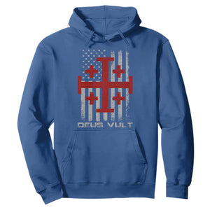Catholic Knight Templar Crusader Cross Hoodie Knight Templar Patriotic American Flag TS10 Royal Blue Print Your Wear