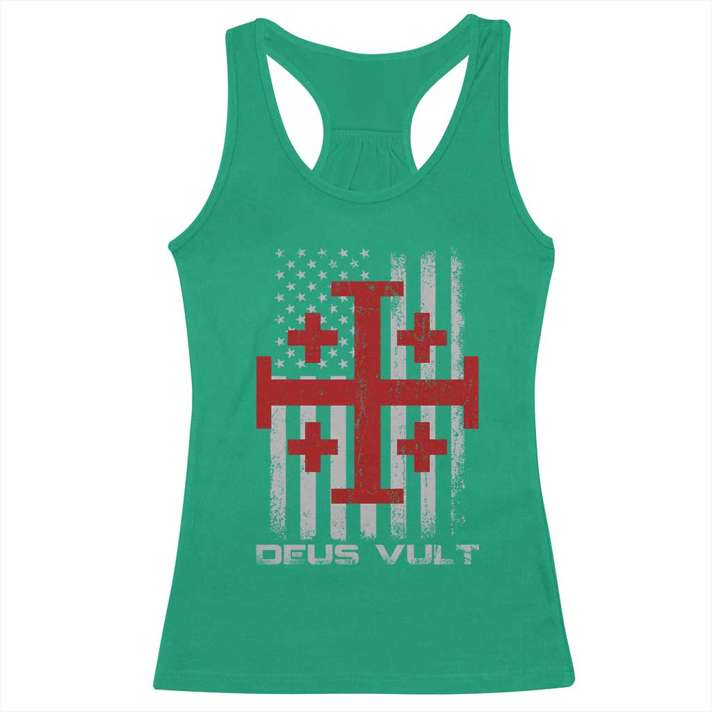 Catholic Knight Templar Crusader Cross Racerback Tank Top Knight Templar Patriotic American Flag TS10 Irish Green Print Your Wear