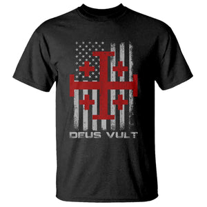 Catholic Knight Templar Crusader Cross T Shirt Knight Templar Patriotic American Flag TS10 Black Print Your Wear