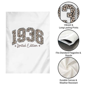 1936 Retro Birthday Garden Flag 90 Year Old Leopard 90th Birthday Gifts For Women TS10 Print Your Wear