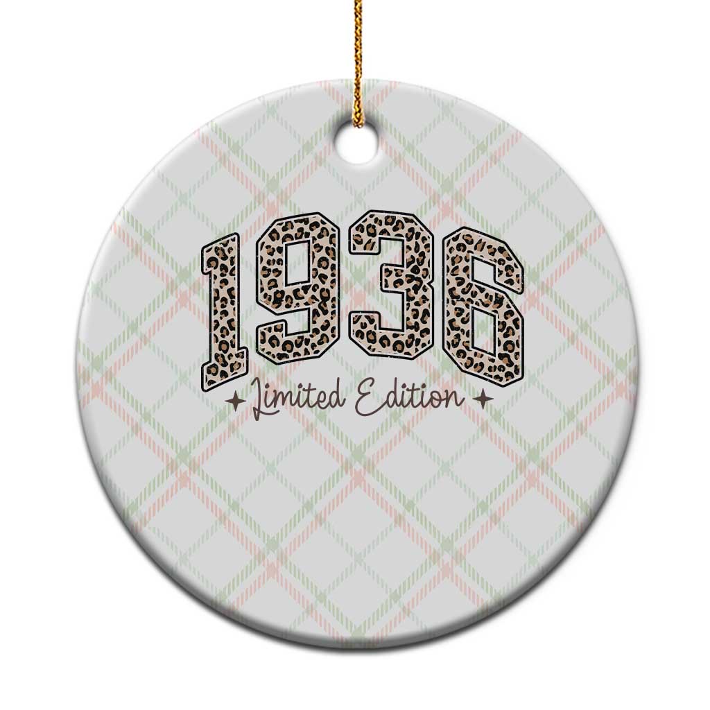 1936 Retro Birthday Ceramic Ornament 90 Year Old Leopard 90th Birthday Gifts For Women TS10 1pc Christmas Plaid Print Your Wear