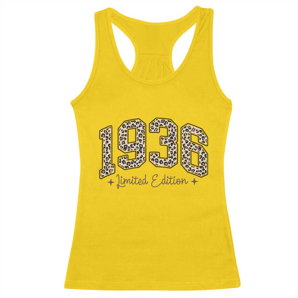 1936 Retro Birthday Racerback Tank Top 90 Year Old Leopard 90th Birthday Gifts For Women TS10 Daisy Print Your Wear