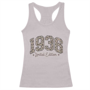 1936 Retro Birthday Racerback Tank Top 90 Year Old Leopard 90th Birthday Gifts For Women TS10 Ice Gray Print Your Wear