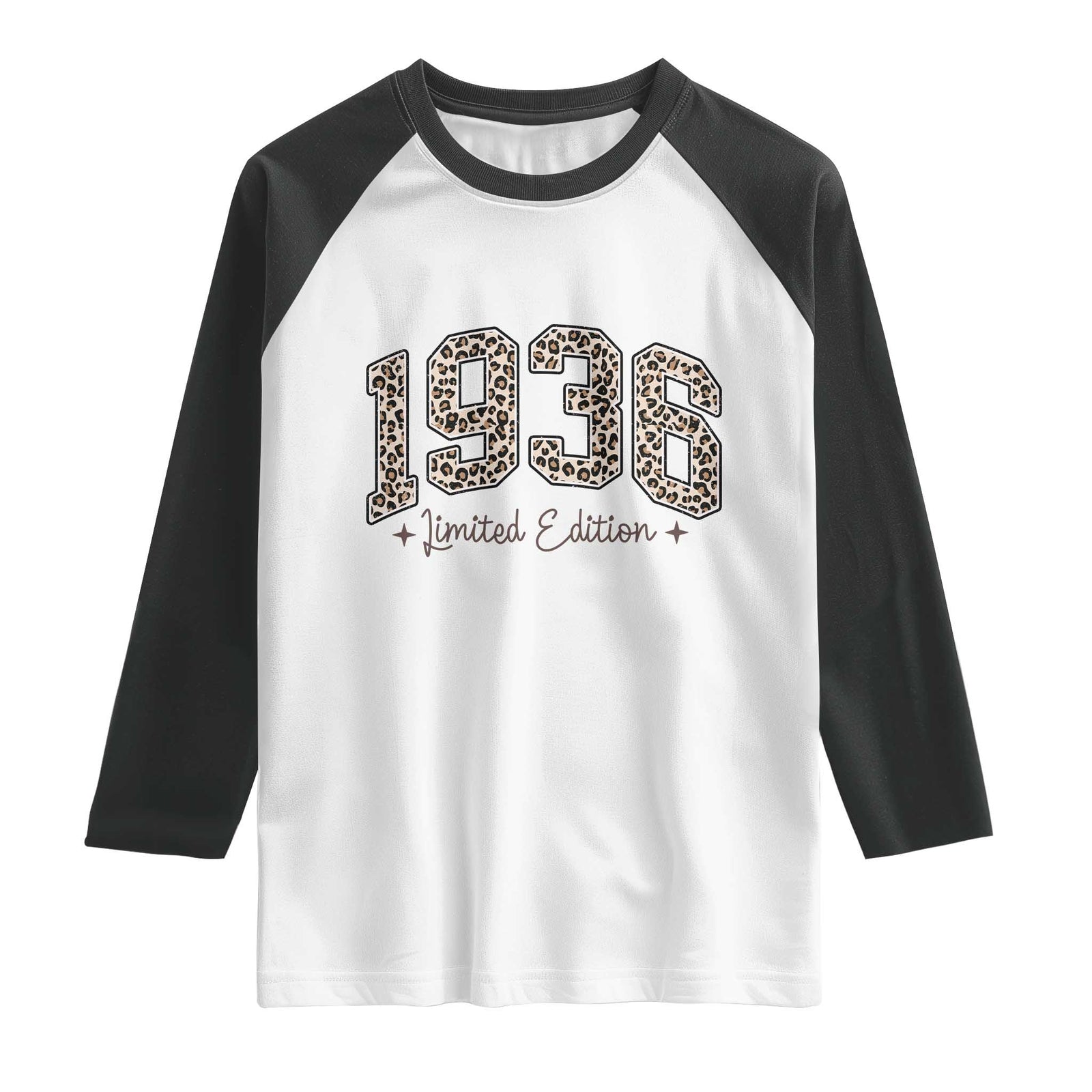 1936 Retro Birthday Raglan Shirt 90 Year Old Leopard 90th Birthday Gifts For Women TS10 White Black Print Your Wear