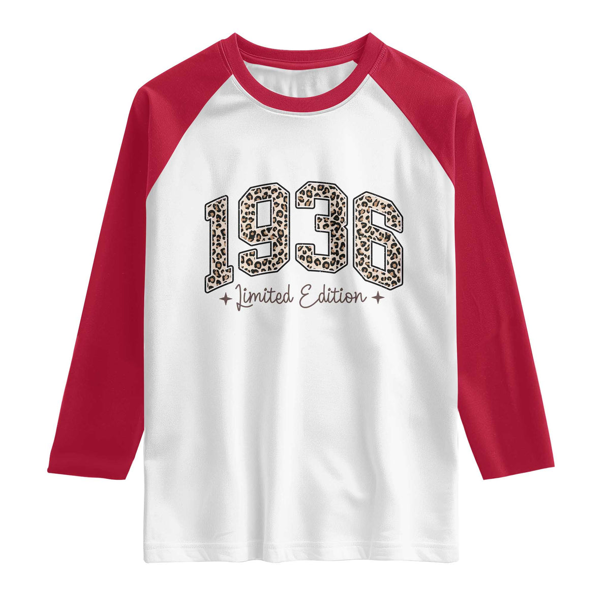 1936 Retro Birthday Raglan Shirt 90 Year Old Leopard 90th Birthday Gifts For Women TS10 White Red Print Your Wear