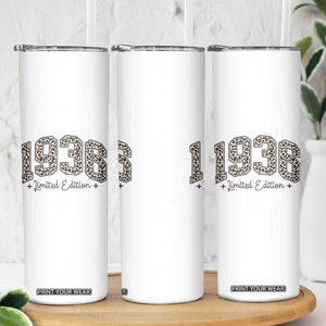 1936 Retro Birthday Skinny Tumbler 90 Year Old Leopard 90th Birthday Gifts For Women TS10 Print Your Wear