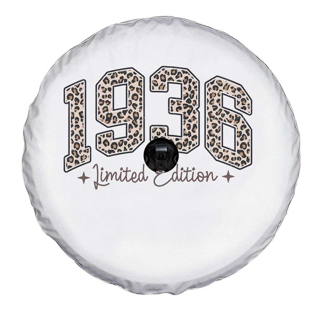 1936 Retro Birthday Spare Tire Cover 90 Year Old Leopard 90th Birthday Gifts For Women TS10 Print Your Wear