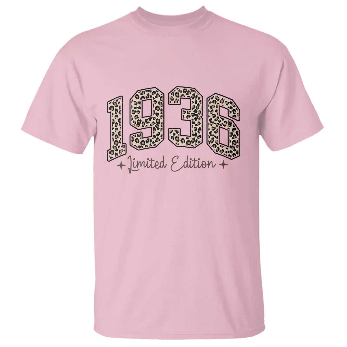 1936 Retro Birthday T Shirt 90 Year Old Leopard 90th Birthday Gifts For Women TS10 Light Pink Print Your Wear