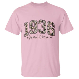 1936 Retro Birthday T Shirt 90 Year Old Leopard 90th Birthday Gifts For Women TS10 Light Pink Print Your Wear