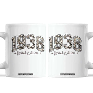 1936 Retro Birthday Coffee Mug 90 Year Old Leopard 90th Birthday Gifts For Women TS10 White Print Your Wear