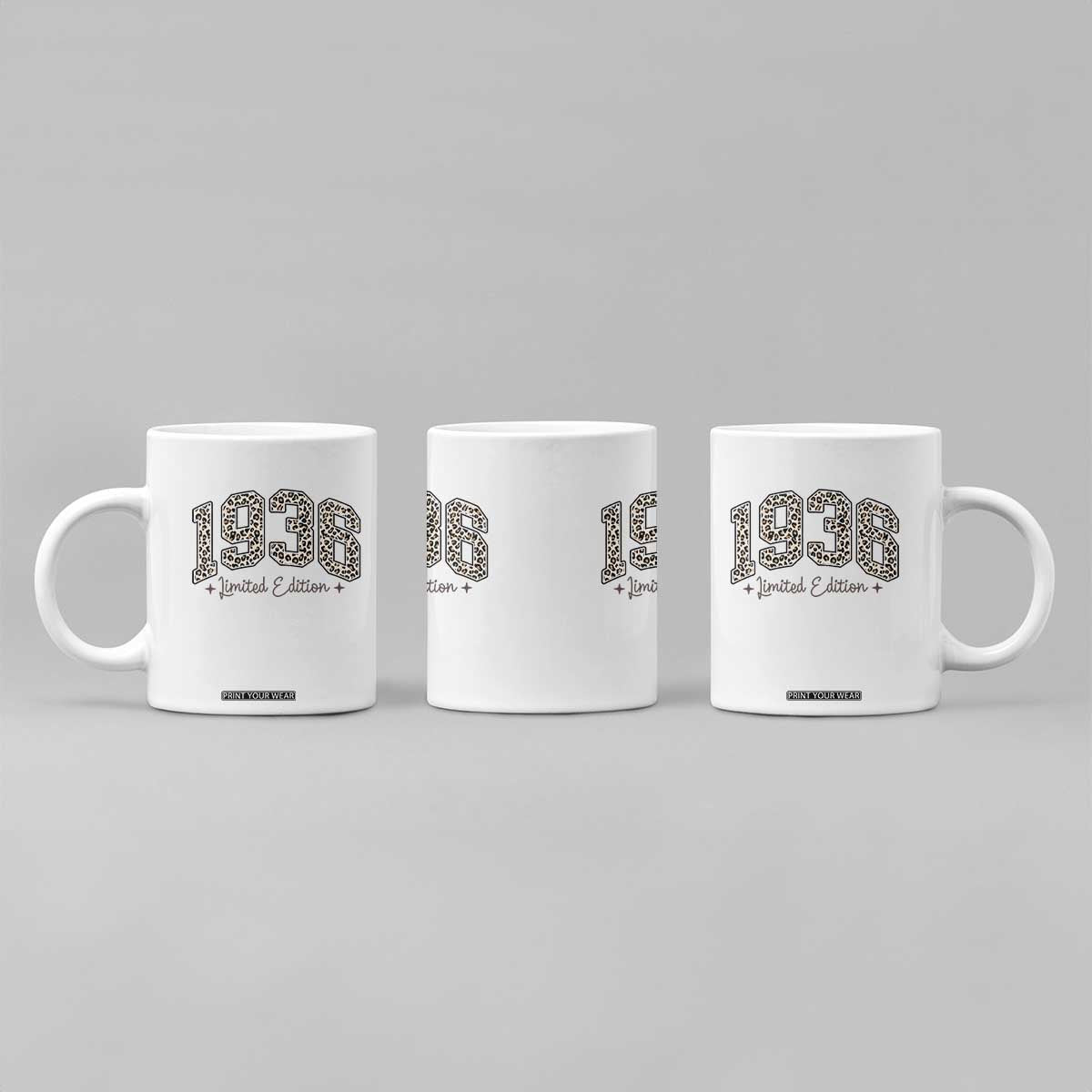 1936 Retro Birthday Coffee Mug 90 Year Old Leopard 90th Birthday Gifts For Women TS10 Print Your Wear