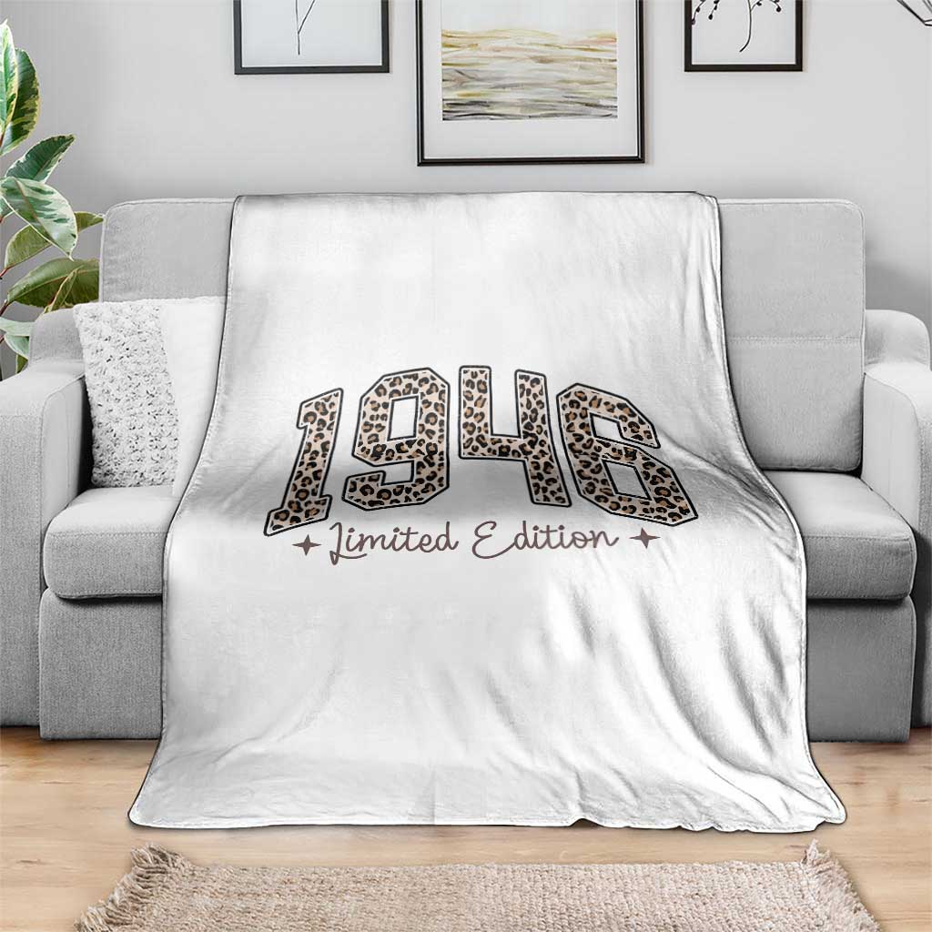 1946 Retro Birthday Throw Blanket 80 Year Old Leopard 80th Birthday Gifts For Women TS10 Print Your Wear
