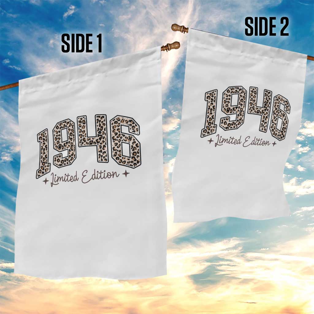 1946 Retro Birthday Garden Flag 80 Year Old Leopard 80th Birthday Gifts For Women TS10 Print Your Wear