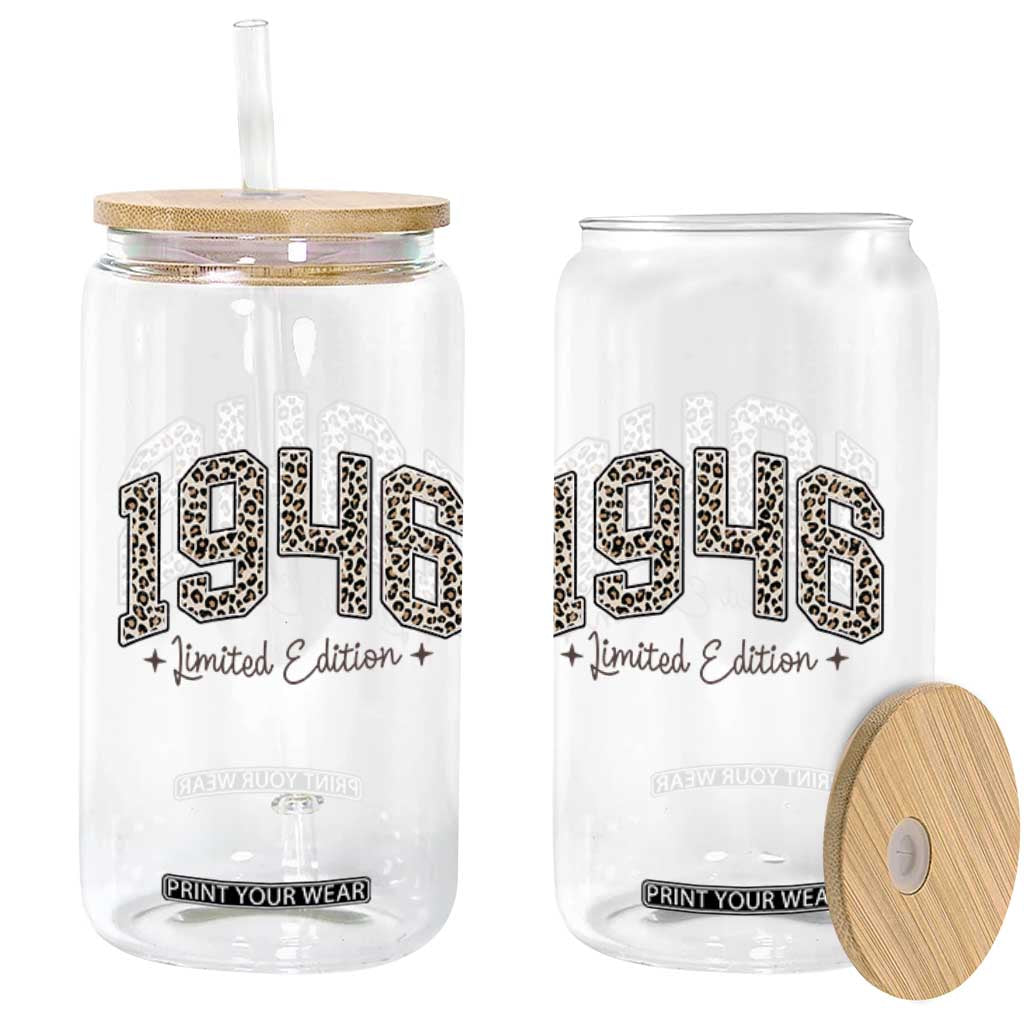 1946 Retro Birthday Glass Can 80 Year Old Leopard 80th Birthday Gifts For Women TS10 Print Your Wear