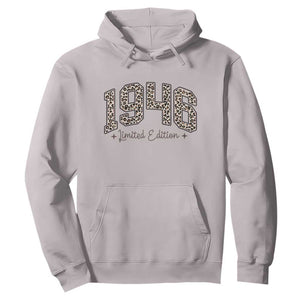 1946 Retro Birthday Hoodie 80 Year Old Leopard 80th Birthday Gifts For Women TS10 Ice Gray Print Your Wear